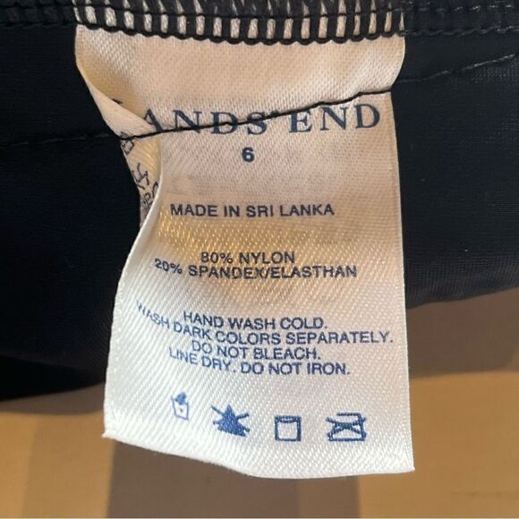 Lands' End Women's Tankini Top Black and Royal Blue Size 6 - Picture 3 of 7